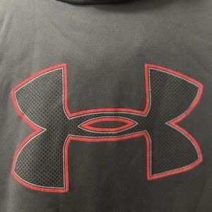 Women's Under Armour Cold Gear Loose Pullover Hoodie Black Red Large